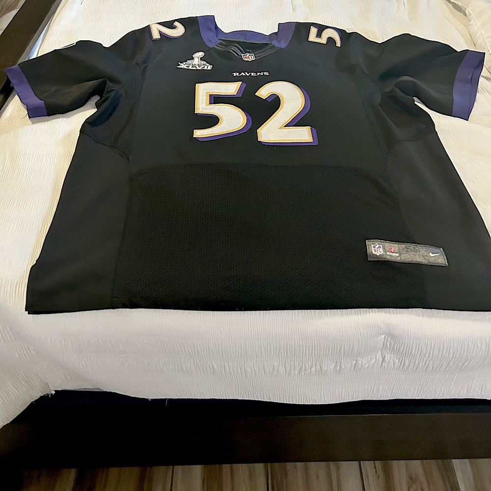 Ray Lewis Baltimore Ravens Super Bowl XLVII - Nike Jersey black- size 56 - used